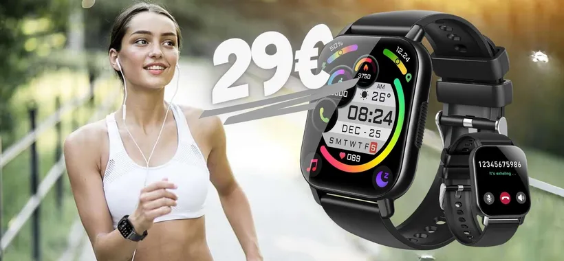 Smartwatch con microfono per rispondere alle chiamate tuo a 29€