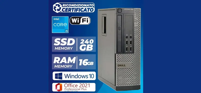 PC Desktop ricondizionato con i5, 16GB RAM e SSD 240GB a soli 110€ su eBay