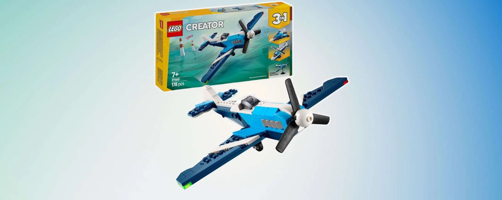 Set LEGO Aeroplanino 3-in-1: diventa anche un elicottero e un jet, prezzo bassissimo