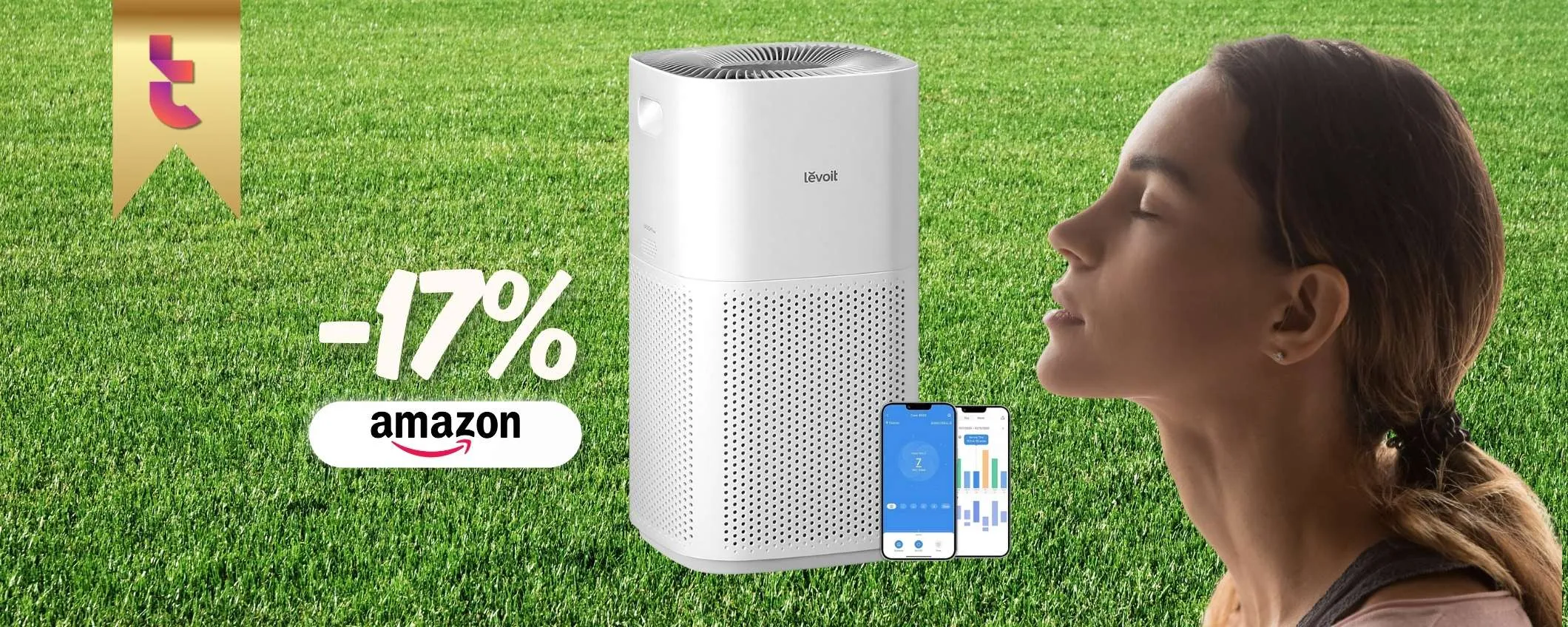 Il purificatore LEVOIT copre 147㎡, aria sana e pulita da respirare (-17%)