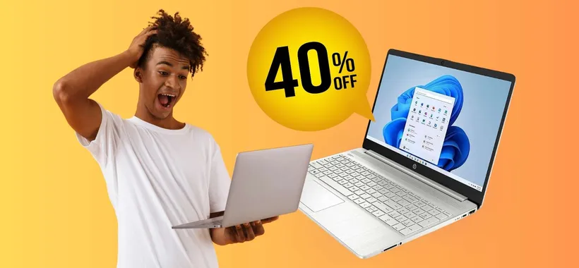 Portatile HP da 15,6" con Intel Core i5 e SSD da 512GB tuo al 40% in MENO