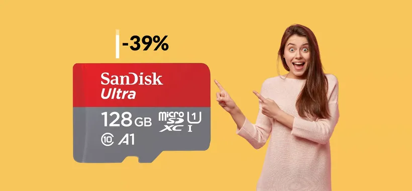 MicroSD 128GB SanDisk: veloce, resistente ed in SCONTO (18€)