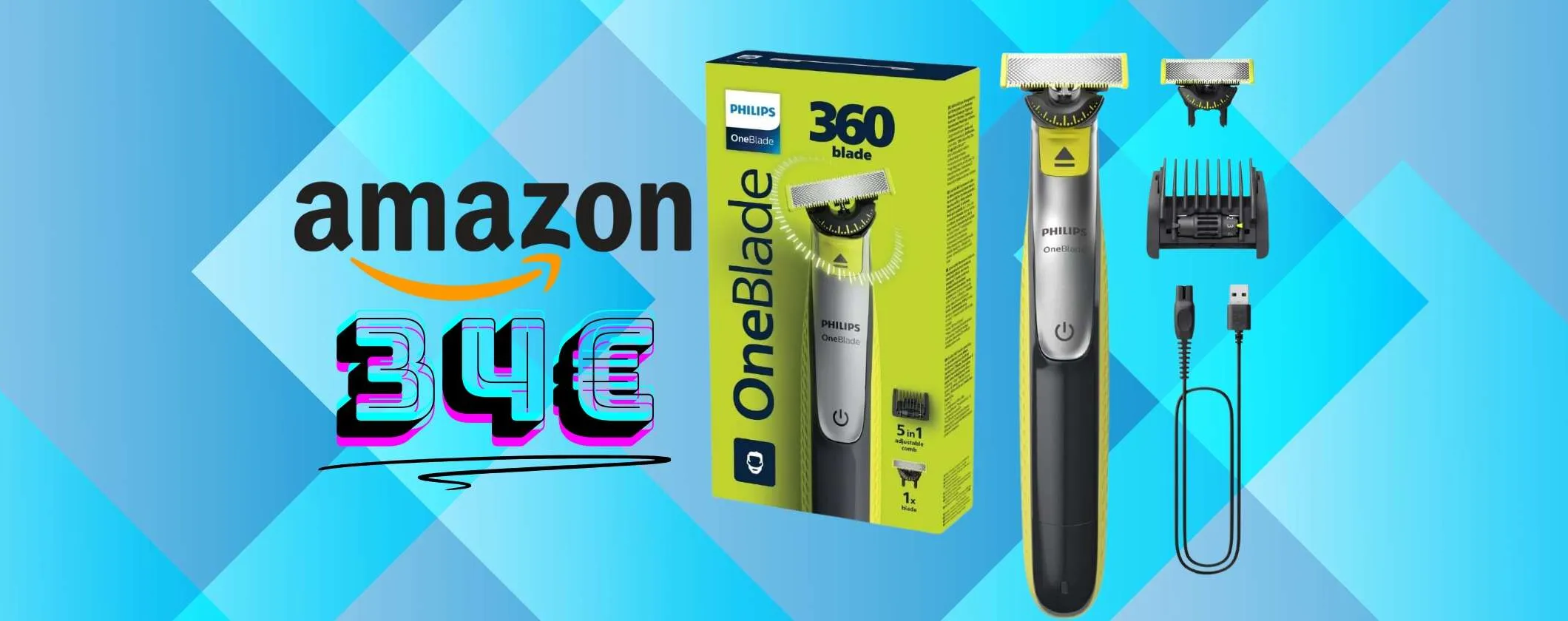 Philips OneBlade 360 Face a soli 34€ non è da perdere: rasatura top