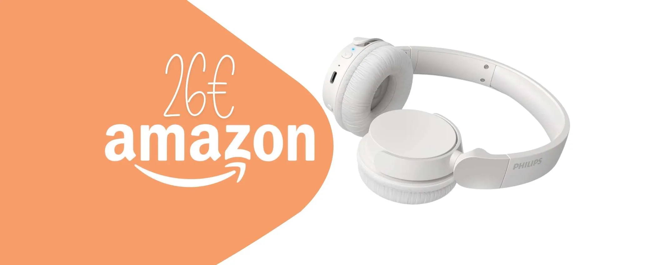 Cuffie wireless PHILIPS con audio immersivo fino a 55 ore a PREZZO STRACCIATO