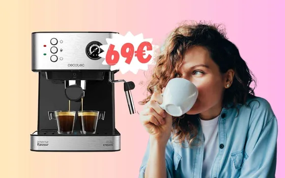 Cecotec SPIAZZA TUTTI con la macchina del caffè da 20 bar a 69€