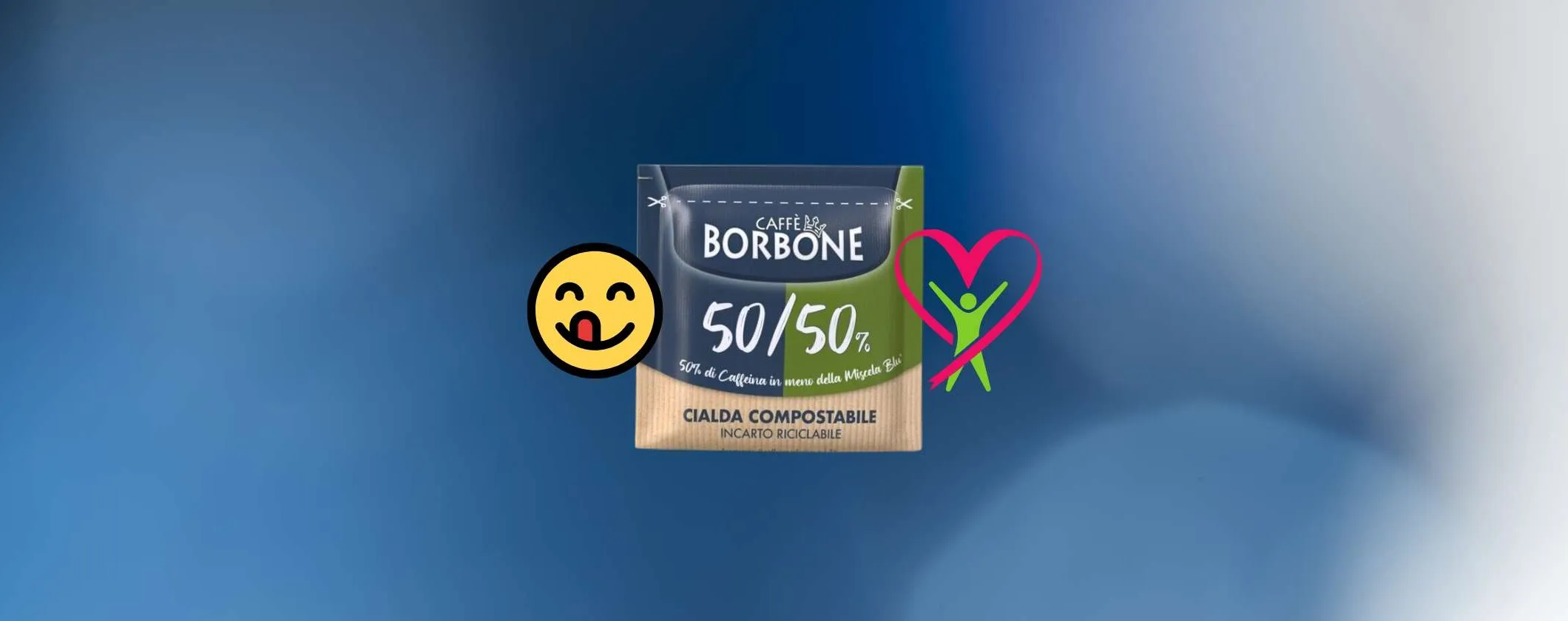 Cialde Caffè Borbone Light: 50% di caffeina in meno, 100% di gusto in più