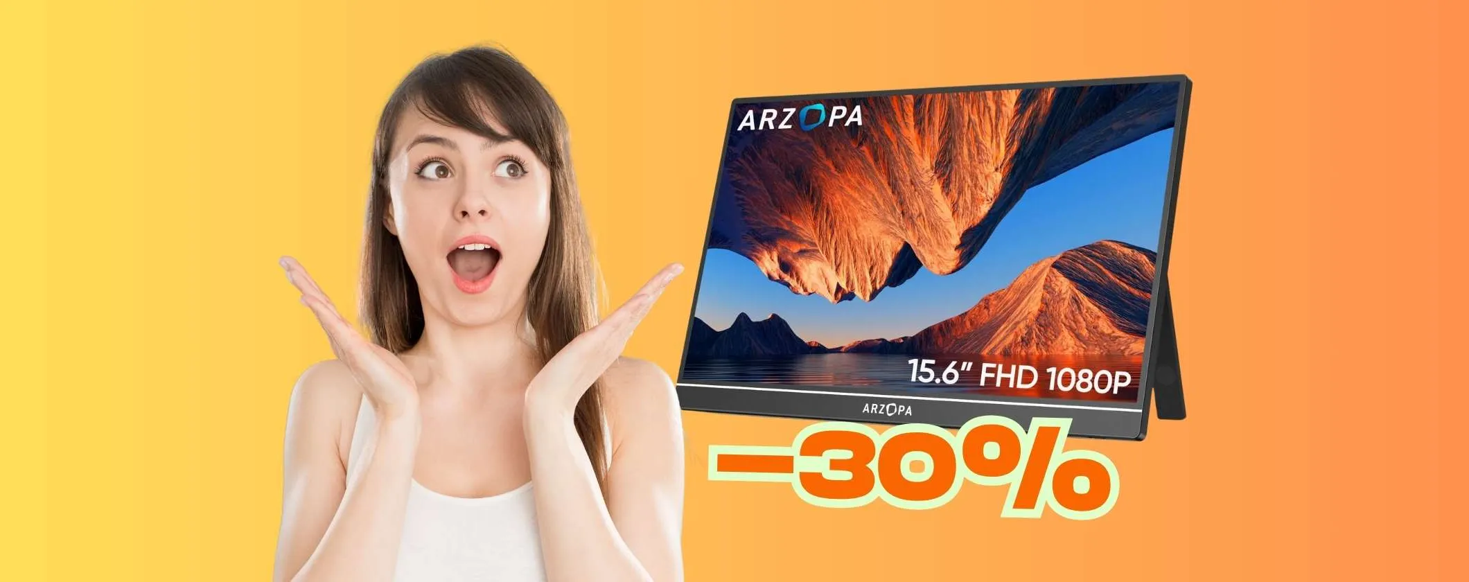 Aumenta la produttività e l'efficienza con il monitor portatile ARZOPA (-30%)