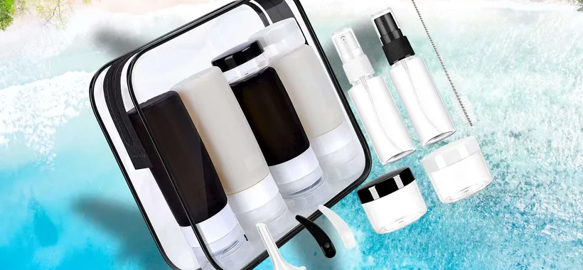 Liquidi in aereo NO PROBLEM: il kit per non buttarli all'imbarco (16 pz a 16€)