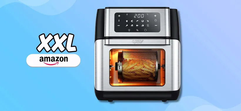 Friggitrice XXL anche nelle prestazioni: rimpiazza il forno con 75€