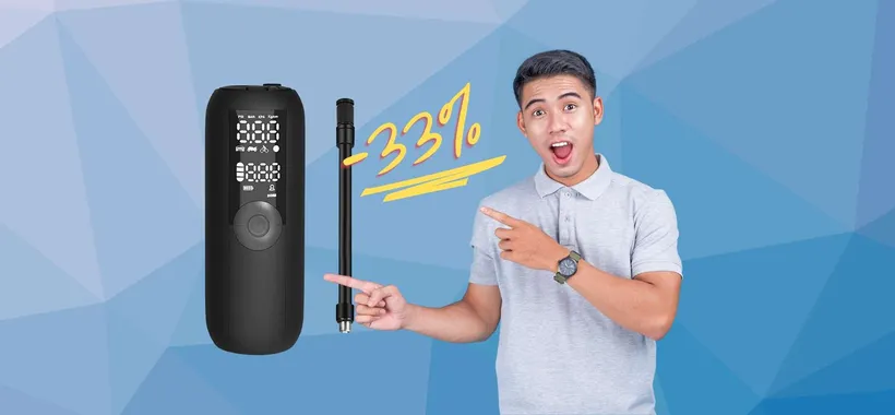 Compressore portatile che gonfia di tutto in un attimo al 33% su Amazon