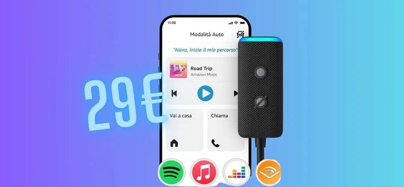 Porta Alexa in macchina con te con Echo Auto a soli 29€