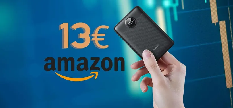 Power Bank ultra-sottile e leggero da 10000mAh con doppia uscita (13€)