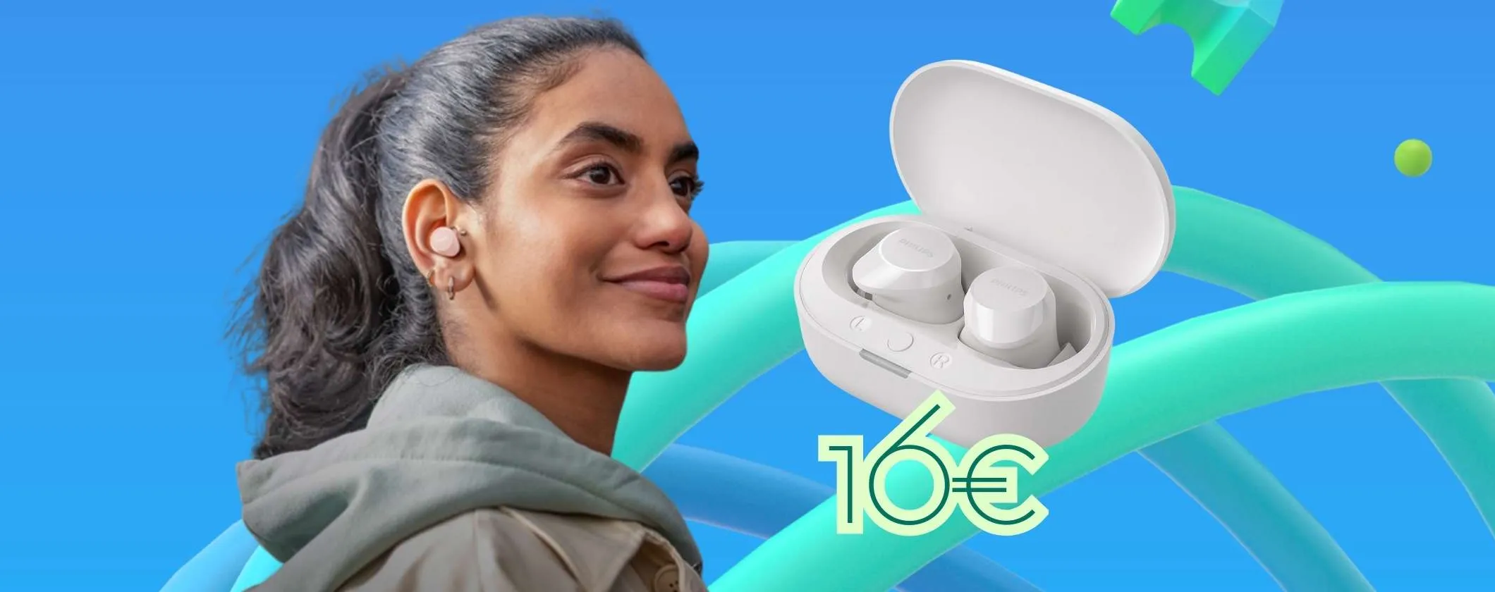 Auricolari Bluetooth Philips piccolissimi, leggeri ed economici (solo 16€)
