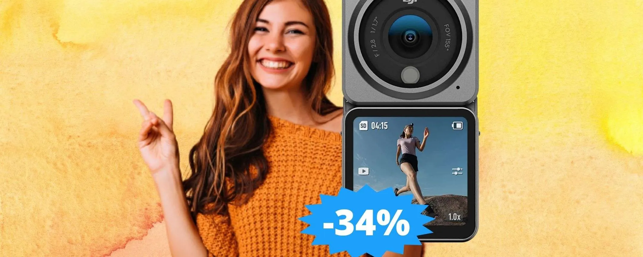 DJI Action 2: SUPER offerta del 34% su Amazon