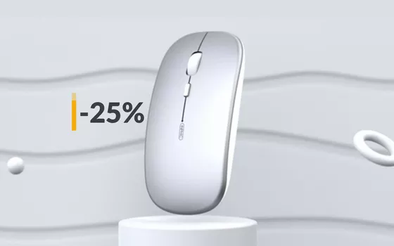 Mouse wireless infallibile, ergonomico e silenzioso: bastano 14€