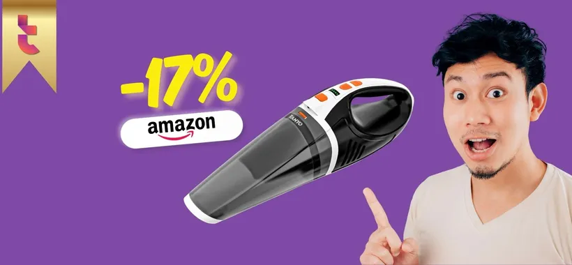 Spazza via lo sporco con questo mini aspirapolvere 10kPA portatile