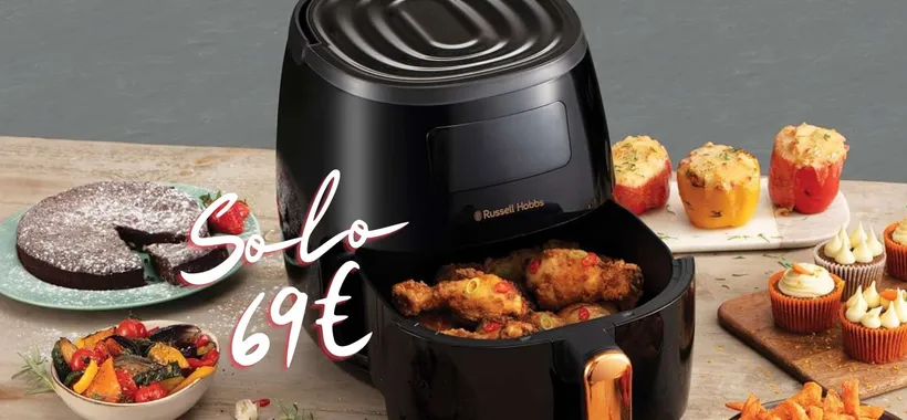 Friggitrice ad aria Russell Hobbs da 5L per cuocere senza odori e super easy