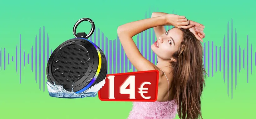 Cassa Bluetooth impermeabile con moschettone a prezzo RIDICOLO