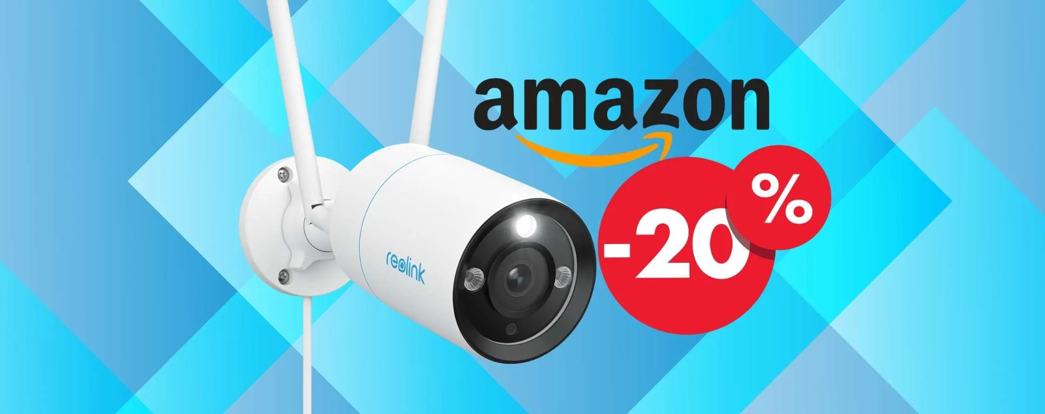 Telecamera WiFi Reolink 4K, impermeabile e con sensore di movimento (-20%)