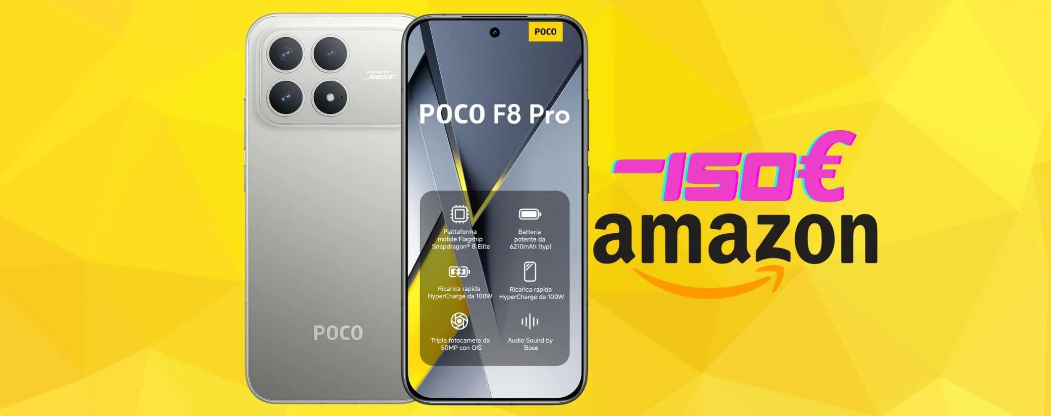 POCO F8 Pro (12/512GB): una grande batteria, tripla fotocamera e super display