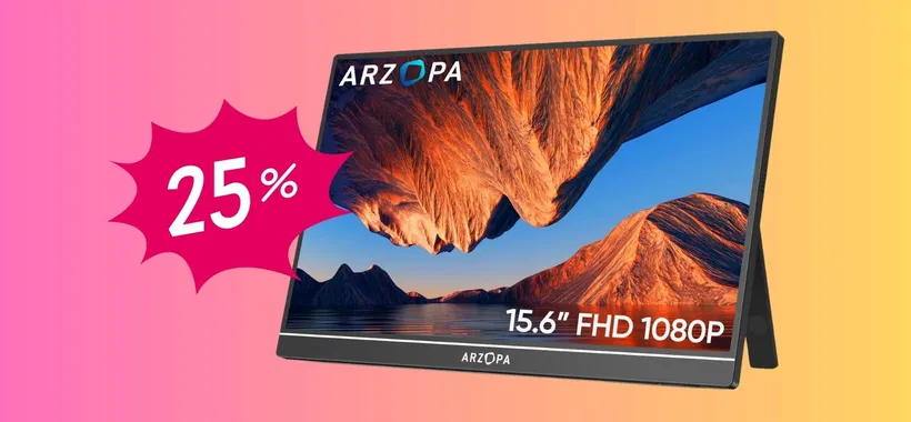 Monitor portatile ARZOPA da 15,6 pollici in OFFERTA al 25% in meno