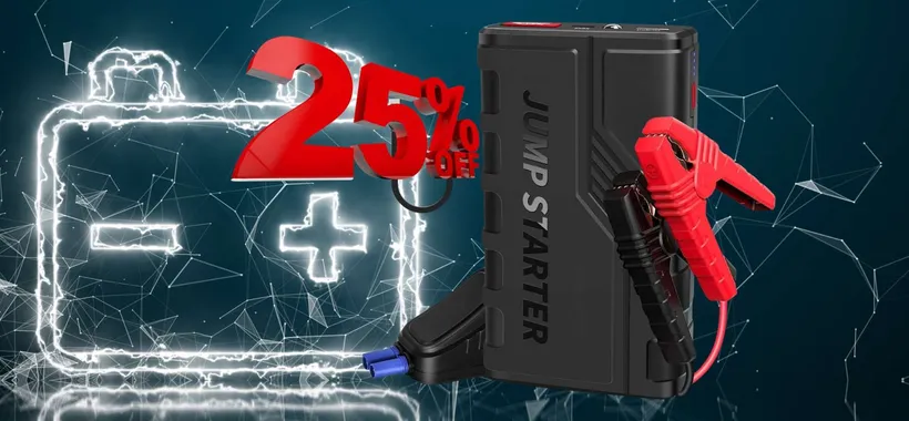 Avviatore batteria auto, Power bank e torcia: 3 in 1 a prezzo shock