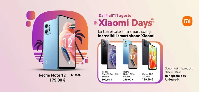 Unieuro Xiaomi Days: PREZZI FOLLI per pochissimi giorni