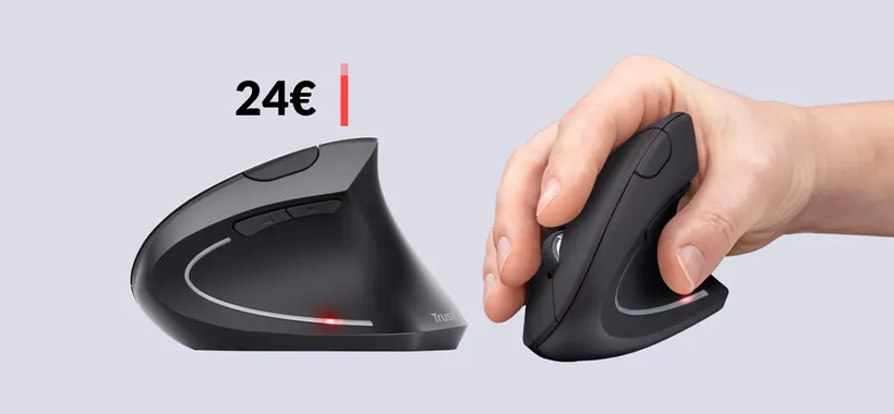 Mouse wireless VERTICALE: genialata che dona sollievo al polso