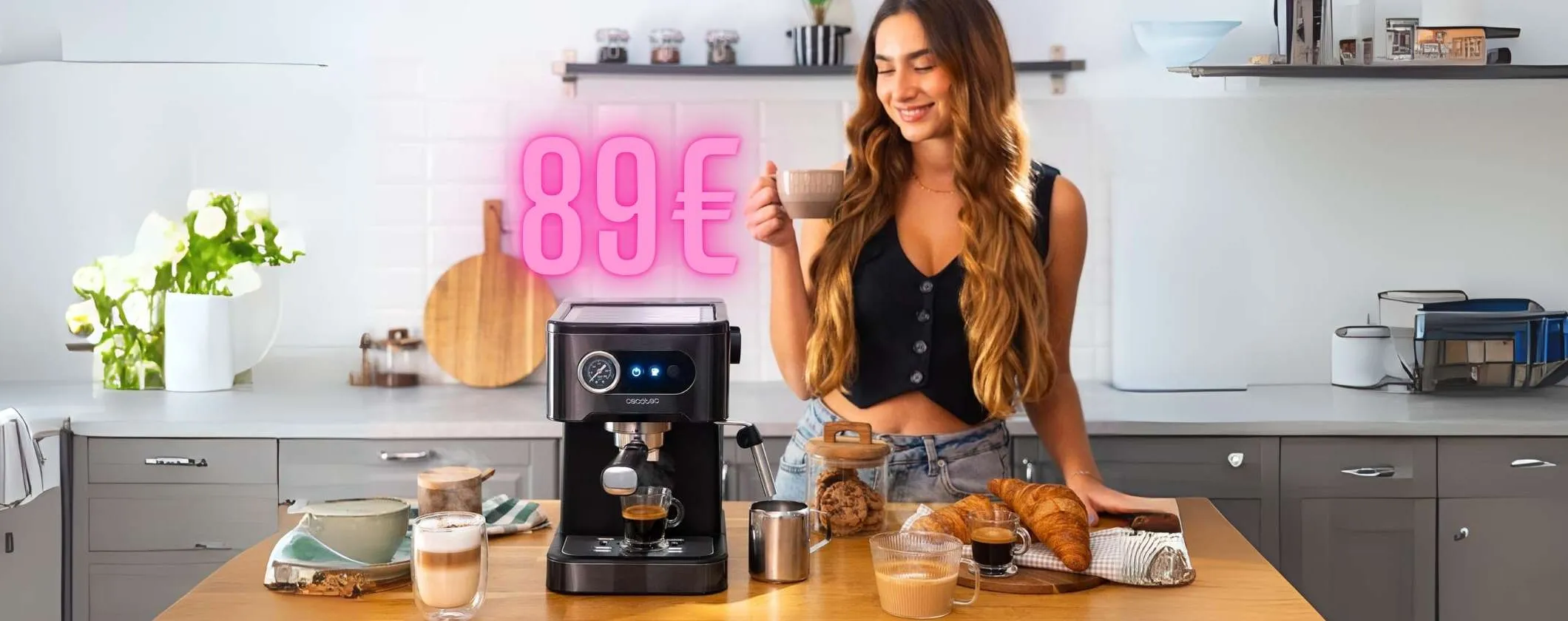 La macchina per caffè e cappuccino Cecotec Espresso 20 Pro Latte è una bomba