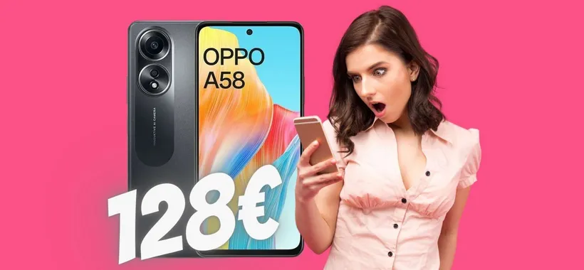 OPPO A58 da 6GB di RAM e 128GB di memoria a 128€ su eBay