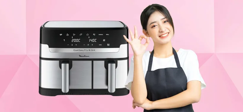 Friggitrice ad aria da 8,3 litri e doppio cestello per una cucina super veloce