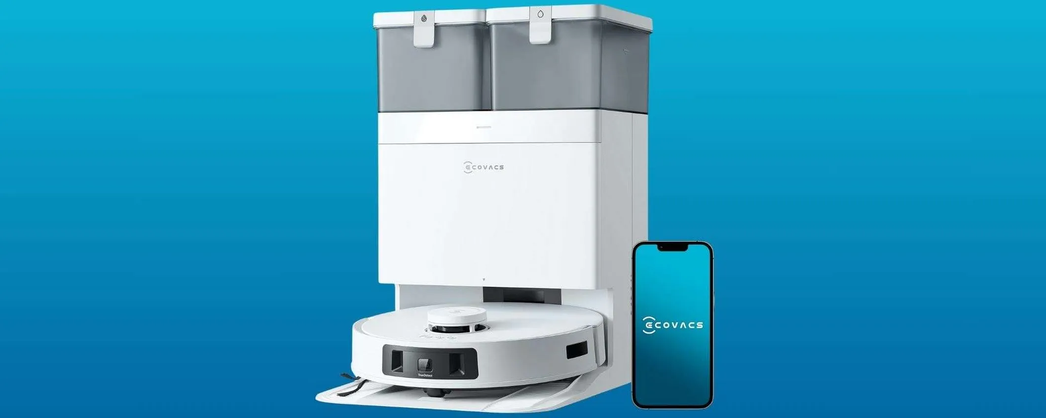 ECOVACS DEEBOT T30C Pro OMNI: 12.800 Pa e stazione multifunzione in offerta a 569€