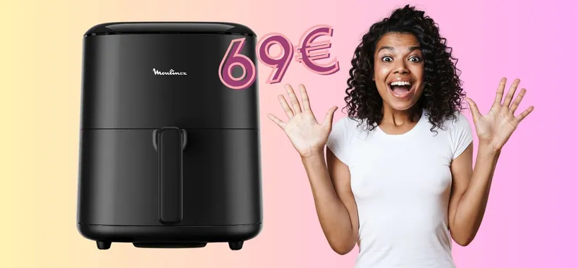 Moulinex: cucina sana e rapida con la friggitrice ad aria da 5 Litri (69€)