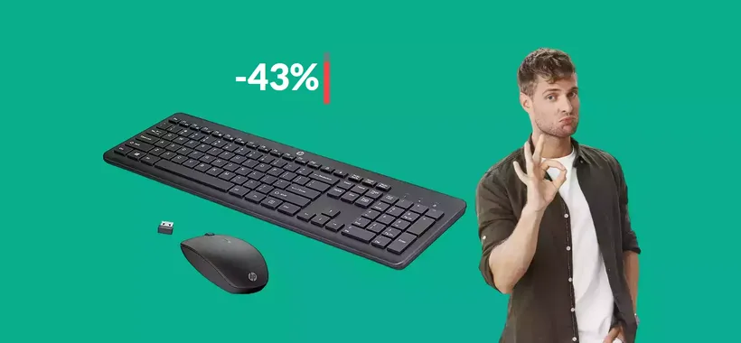Tastiera e mouse wireless HP: bastano 22€ per avere la COMBO