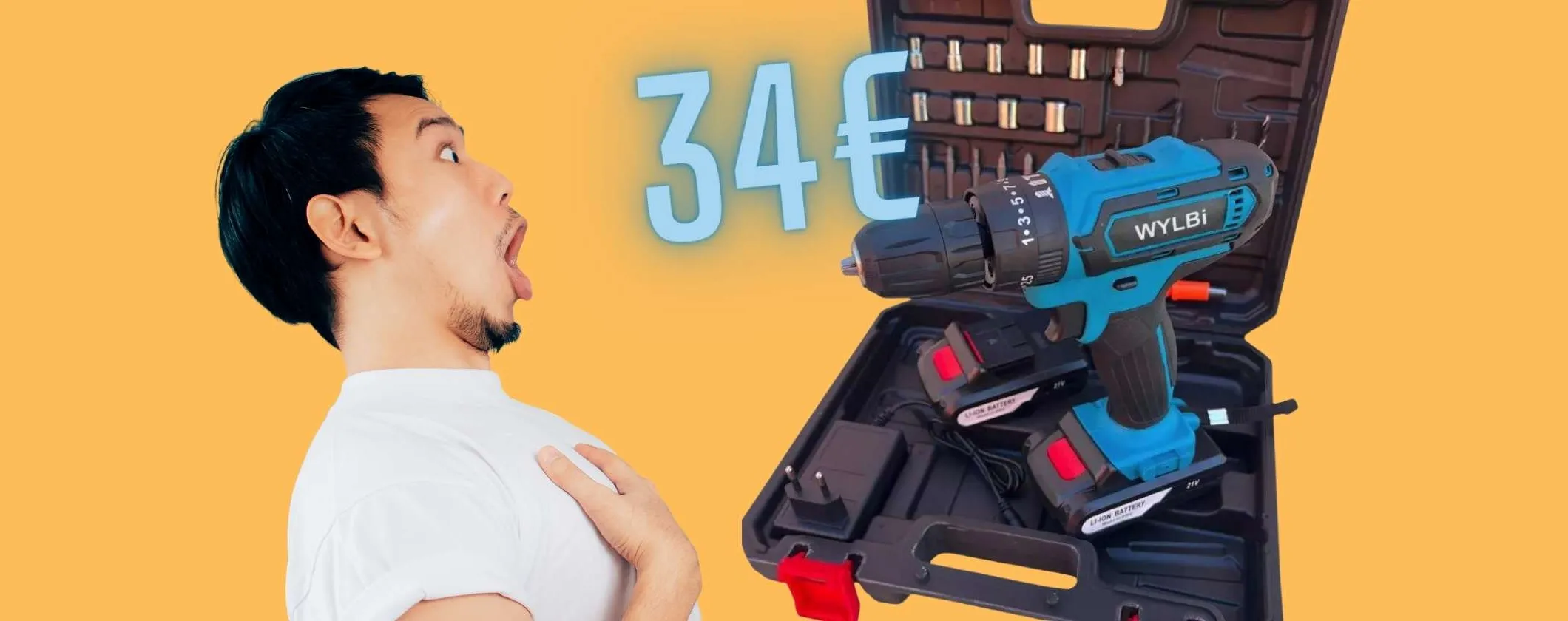 Trapano avvitatore a percussione con appena 34€ è un best buy imperdibile