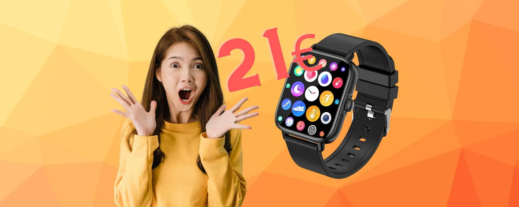 Smartwatch per chiamate fitness impermeabile e in SCONTO a 21