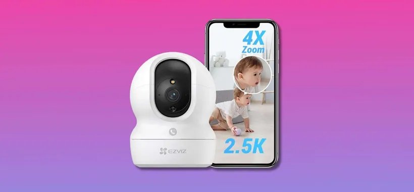 EZVIZ CP1 a 34,19€: telecamera motorizzata 2K per interni con visione notturna e controllo da app
