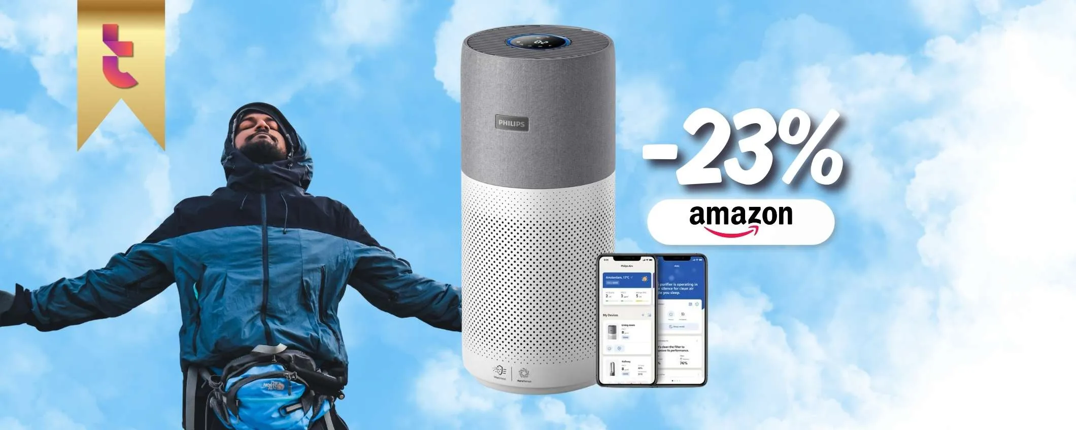 Philips 4000i Series purifica l'aria in tutta la tua casa, straordinario (-23%)
