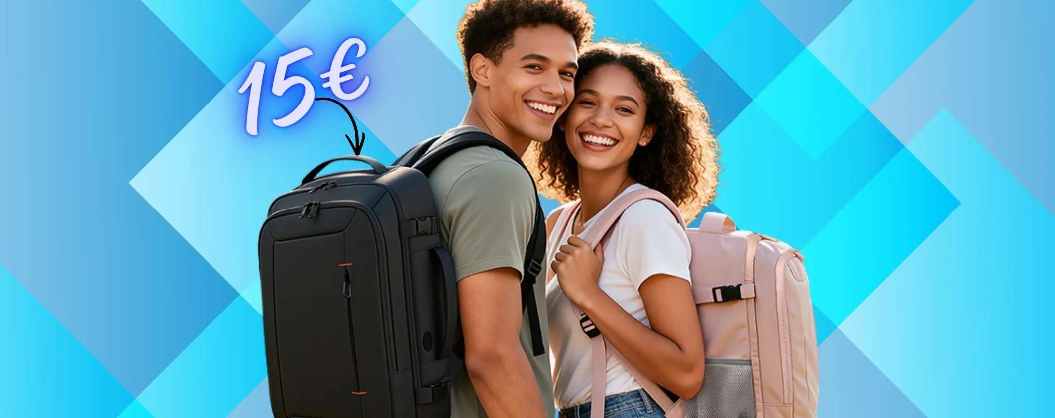 Zaino da viaggio per volare sereno sulle compagnie low cost come Ryanair (15€)