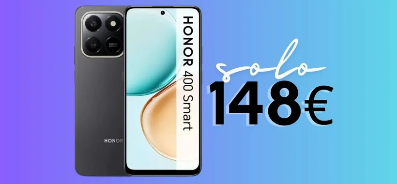 HONOR 400 Smart da 256GB è l'entry level da prendere subito (148€)