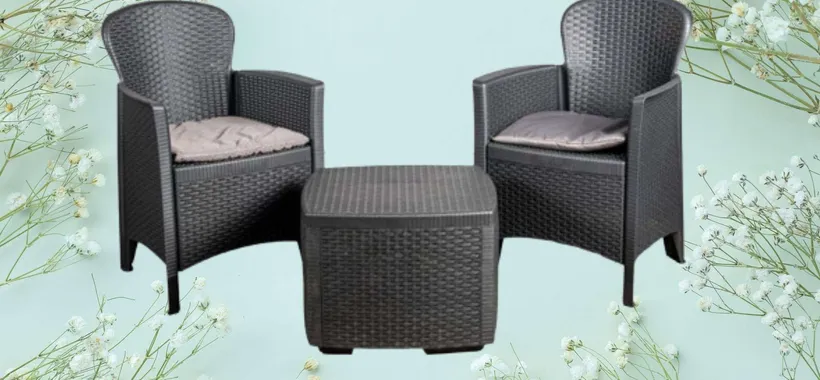Solo 71€ per questo COMODISSIMO set da giardino con 2 poltrone e tavolino