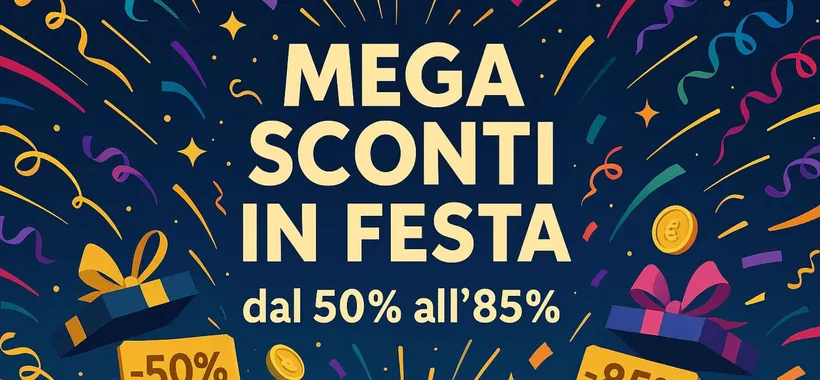 Amazon in FESTA con i MEGA SCONTI: riduzioni di prezzo dal 50% all'85%