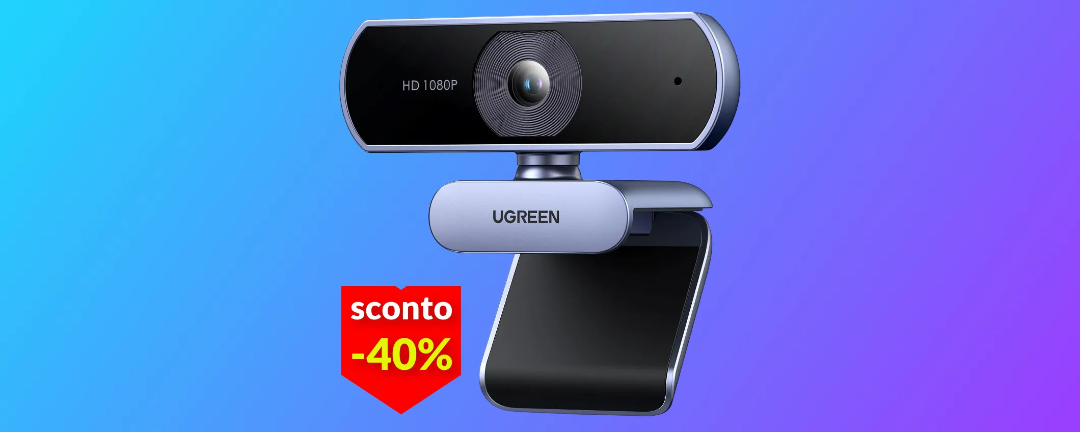 Preparati a compiere un furto: questa webcam FullHD la prendi con 17€ (-40%)
