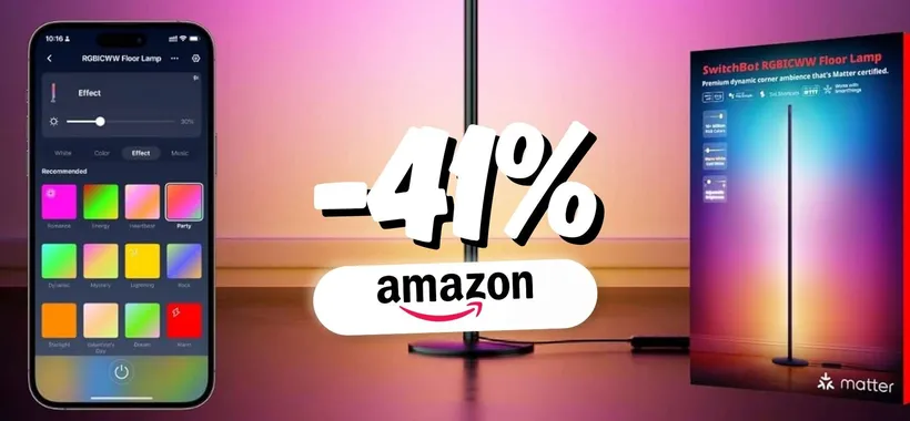 Lampada multicolor moderna: con SwitchBot la casa è creativa (-41%)