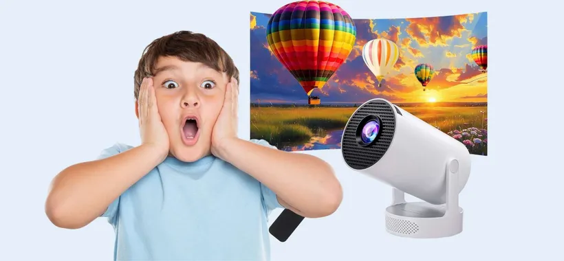 Il CINEMA dentro CASA con questo mini proiettore smart in doppio sconto