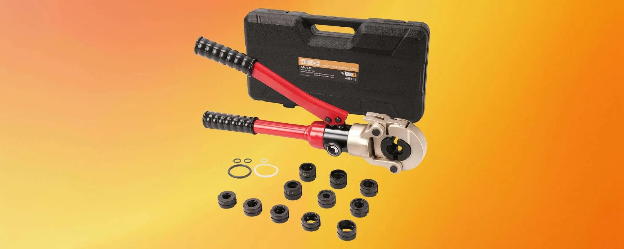 Pinza a crimpare professionale 15-32mm con 12 matrici oggi in PROMO FLASH