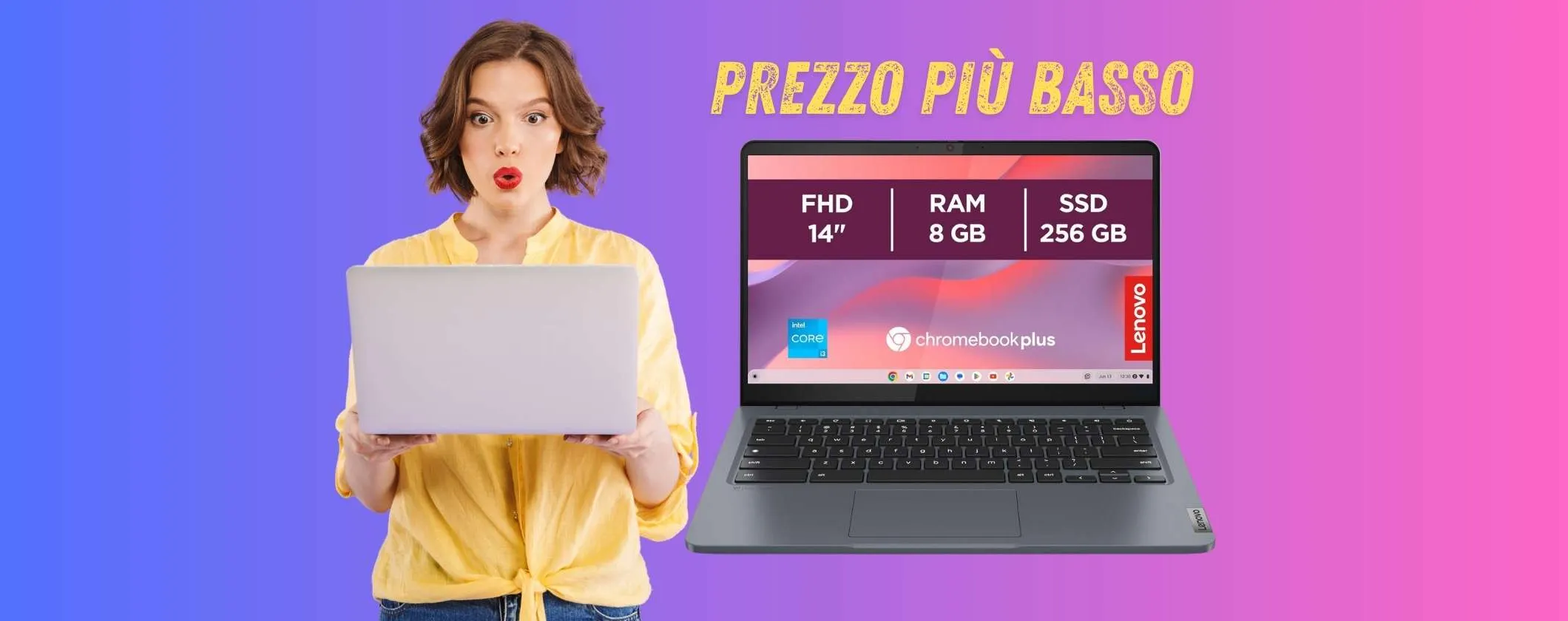 Lenovo IdeaPad Slim 3: ottimo notebook in offerta a tempo al minimo storico