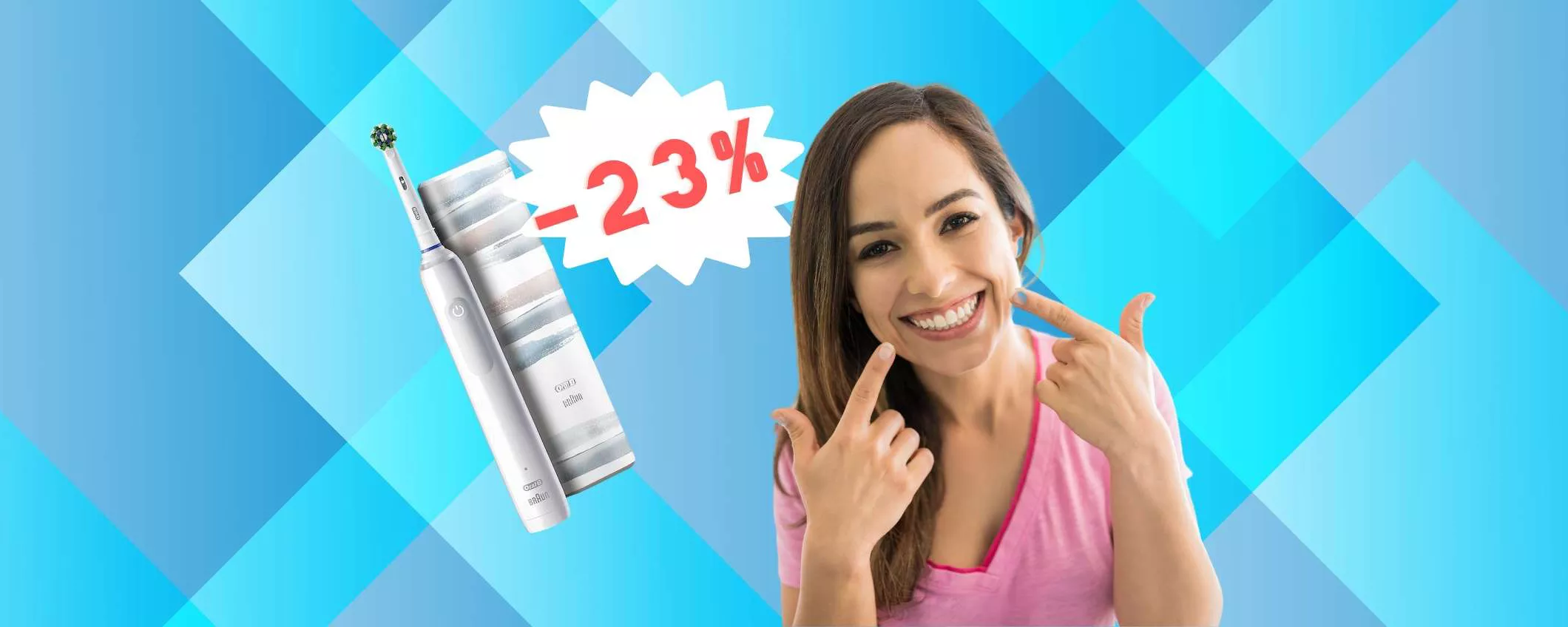 Oral-B Pro 3 3500: spazzolino elettrico e custodia a prezzo HOT