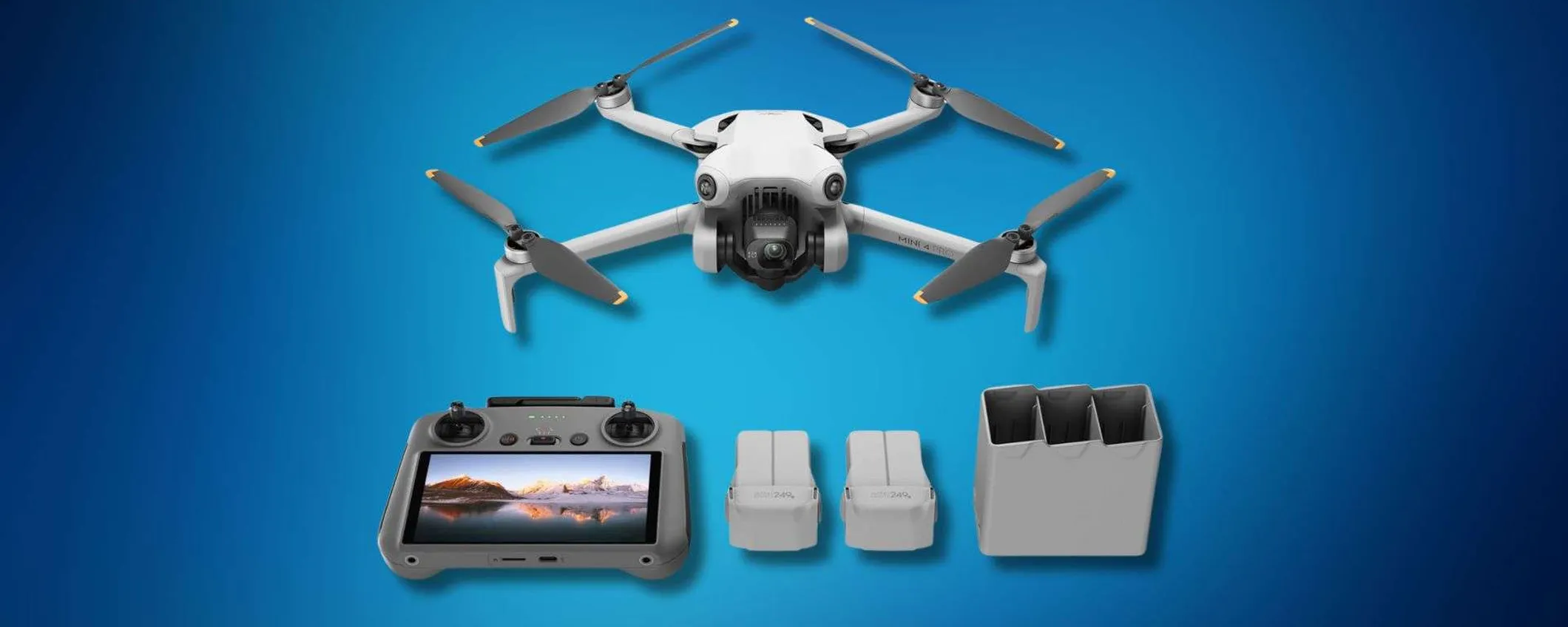 DJI Mini 4 Pro Fly More Combo con DJI RC 2 a 899€: drone avanzato sotto i 249 g con sconto del 20%