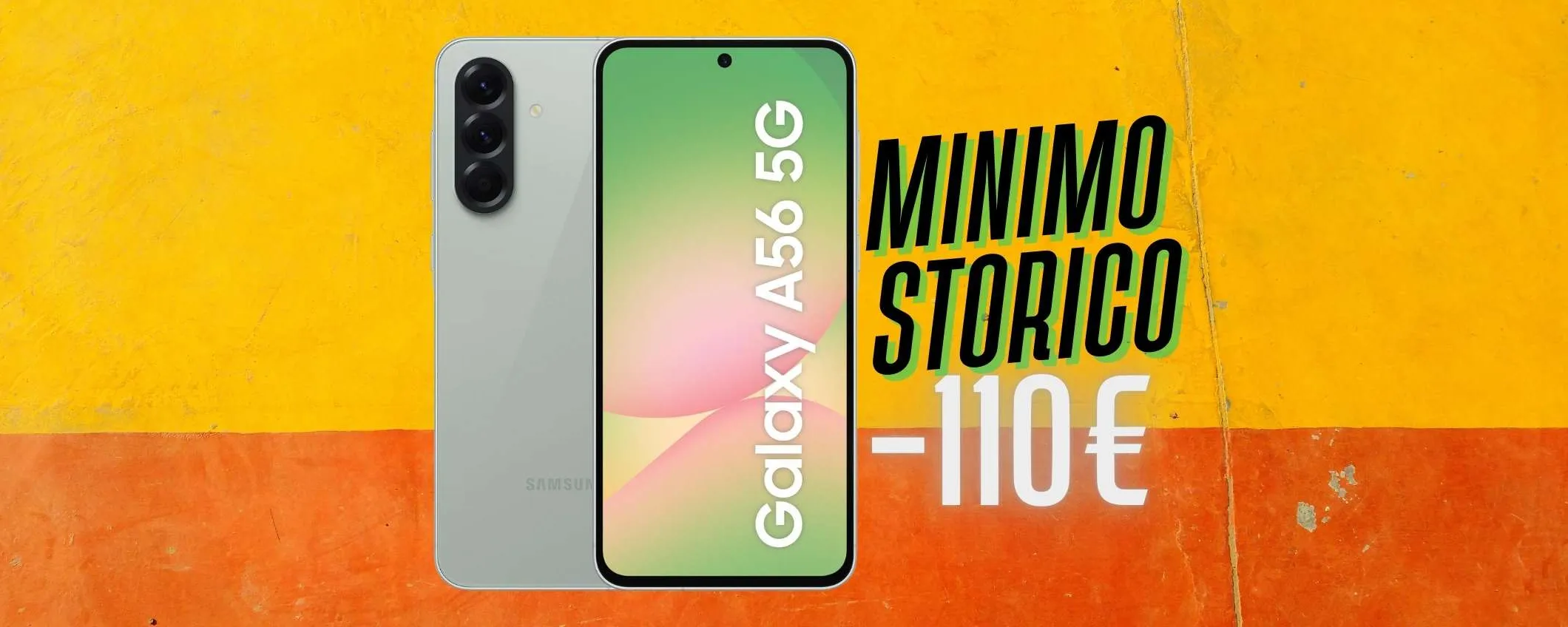 Samsung Galaxy A56 5G in esclusiva Amazon al MINIMO STORICO
